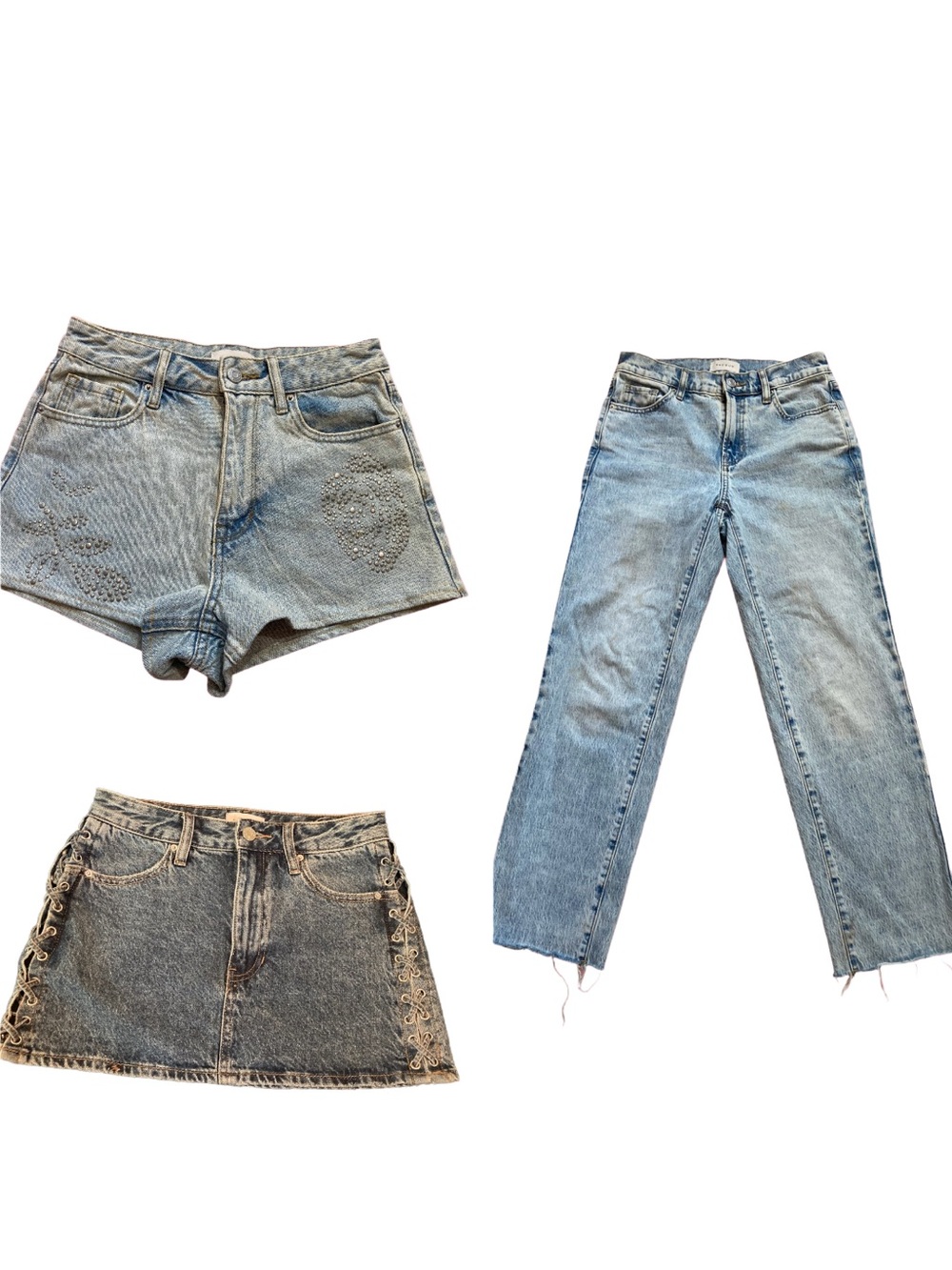 NWOT Women’s Denim Bundle Deal: Jeans, Shorts, Mini Skirt Sizes 23-25